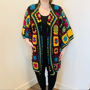 Oversized crochet vintage sweater